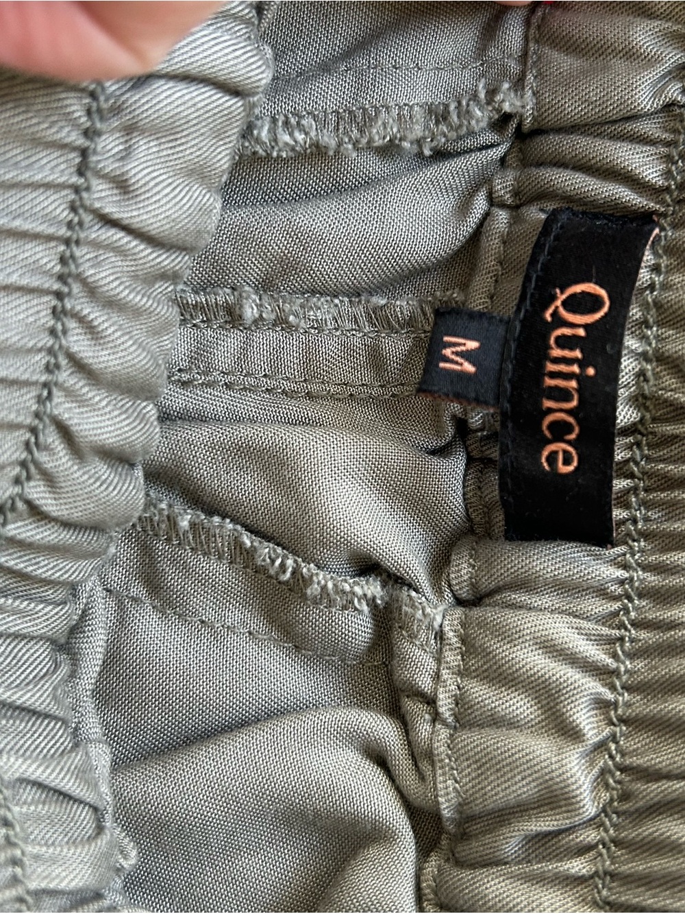 Quince Comfortable Drawstring Pants in sage green - Picture 3 of 8